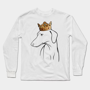 Azawakh Dog King Queen Wearing Crown Long Sleeve T-Shirt